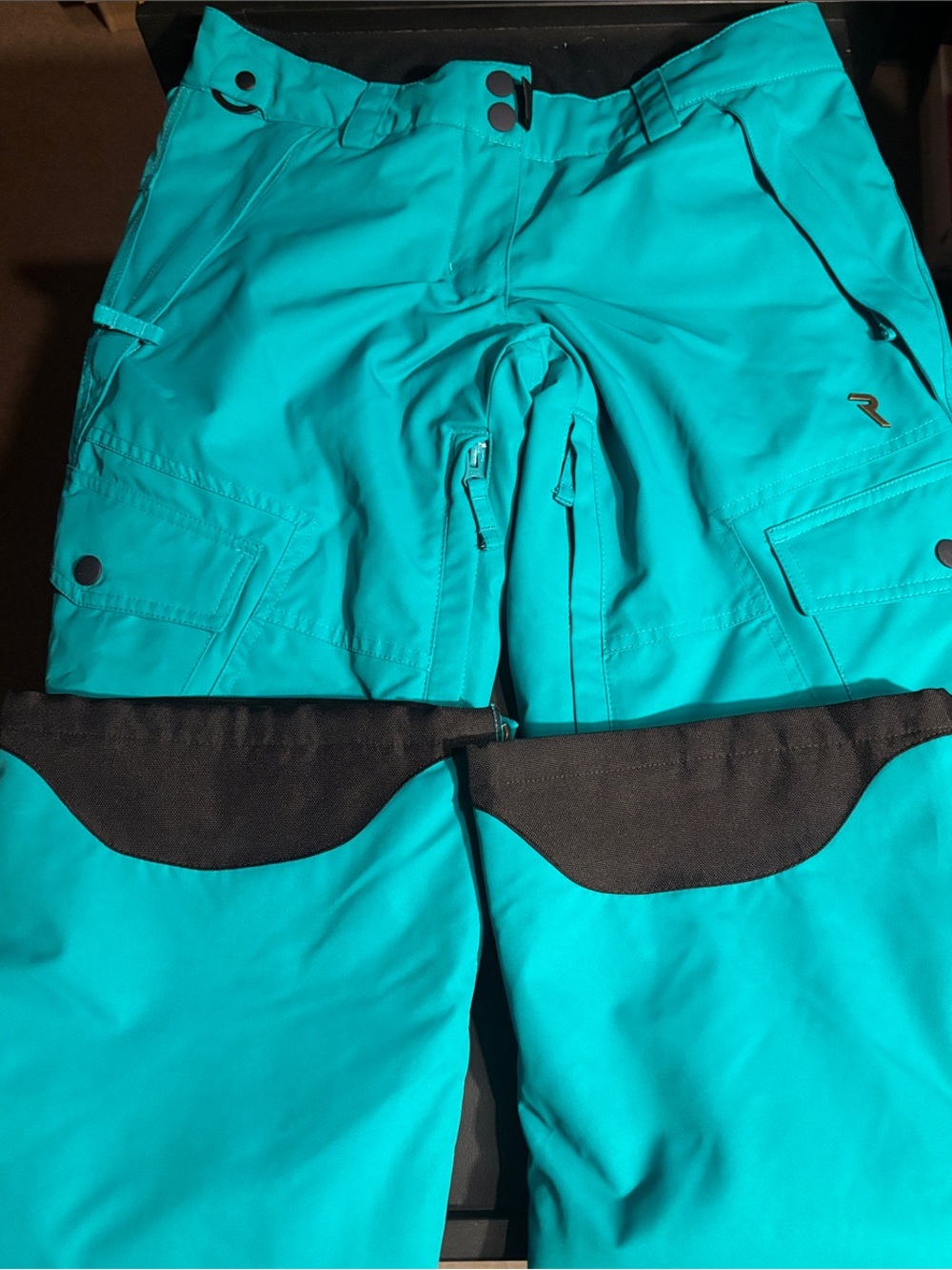 Women's Teal Ski Snow Pants - Lightweight Insulated Winter Trousers